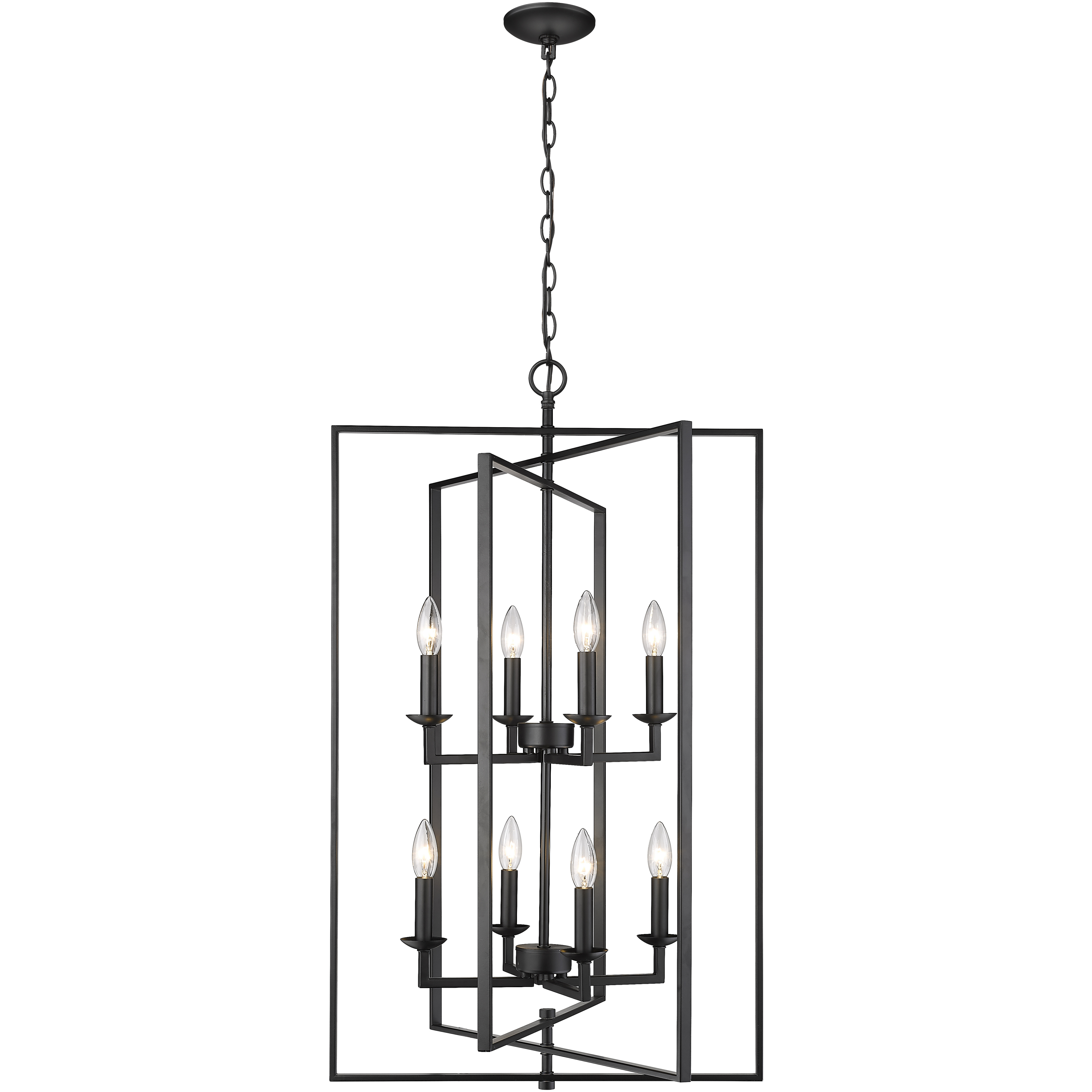 Nellis 8 Light 24 inch Matte Black Pendant Ceiling Light